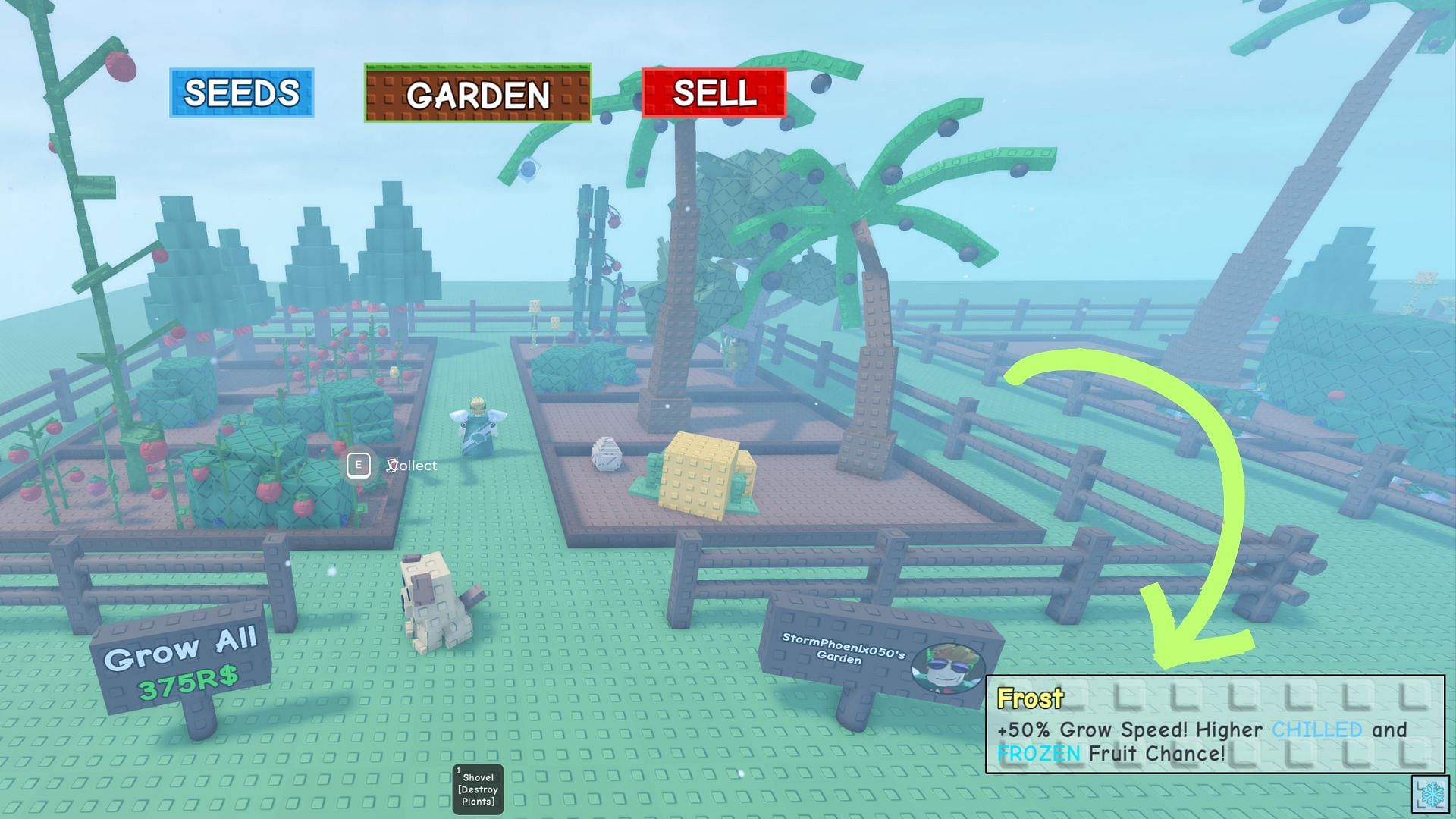 Wait for the Frost Weather if you wish to get the Frozen mutation (Image via Roblox)